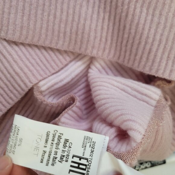 Tonet Wool/ silk with metallic fiber accent  Pullover - Picture 5 of 5